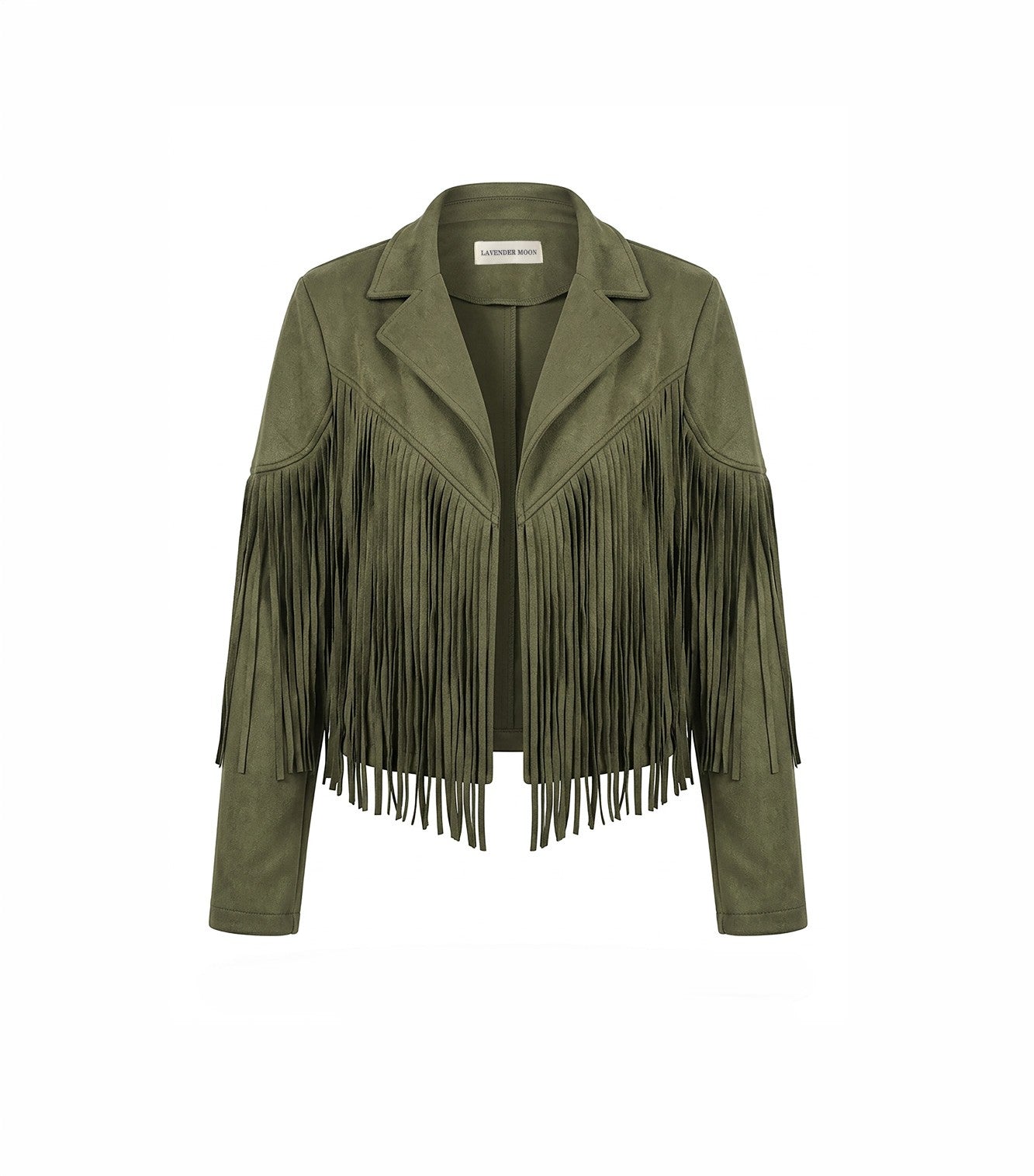 Khaki Fringe Jacket – Lavender Moon